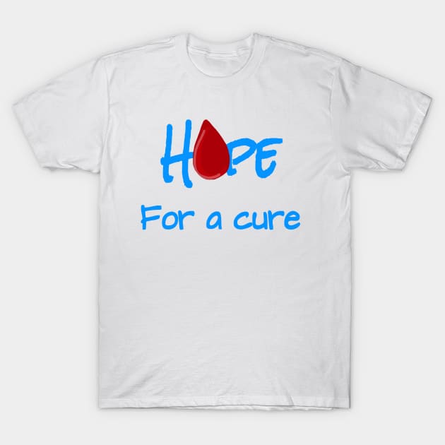 Hope For A Cure Blue T-Shirt by CatGirl101